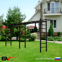 Уличная шведская стенка Sv Sport рукоход х 2 У50511 (Турник/Кронш бокс)