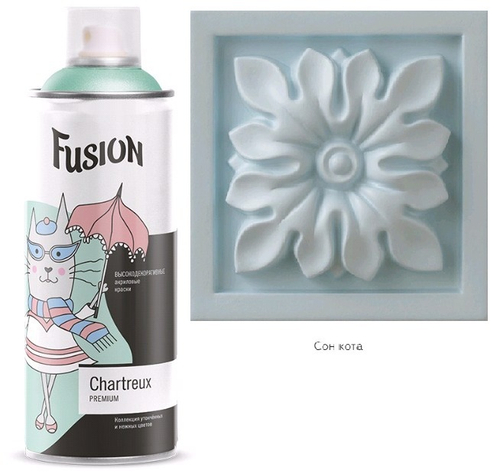 Эмаль акрил. аэроз. Fusion Chartreux  сон кота 270г  (голубой пастельный)