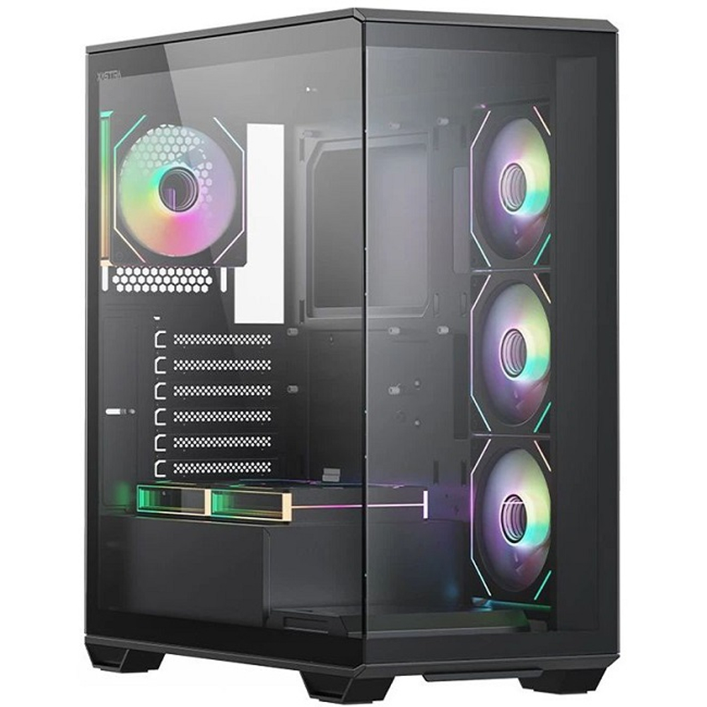 Корпус Midi-Tower XASTRA Q600 6ARGB-C10-UC Black (Q600-6FM12A-C10-UC)