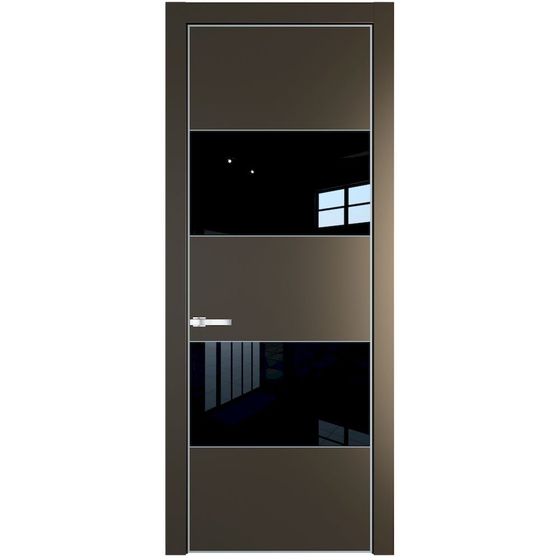 Межкомнатная дверь эмаль Profil Doors 22PA перламутр бронза cо вставкой