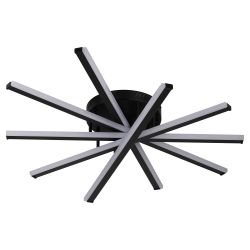 Светильник потолочный светодиодный Rivoli Aurora 6181-201 LED 110 Вт 3000-6000К чёрный с пультом | Rivoli