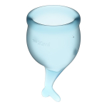 Набор голубых менструальных чаш Satisfyer Feel secure Menstrual Cup