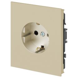 Розетка ЭРА Arktik 16-2101-04 с заземлением 2P+E Schuko 16А-250В шампань | Эра Arktik