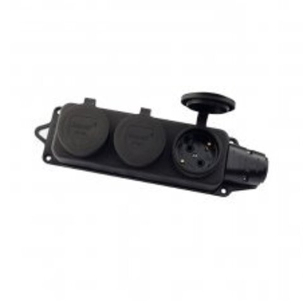 Колодка трехместная с защитными крышками РБ33-1-0м