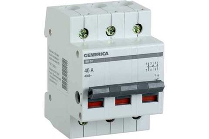 Выключатель нагрузки (мини-рубильник) ВН-32 3Р 40А GENERICA