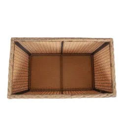 "Лунго" кашпо для цветов большое плетеное из искусственного ротанга, цвет соломенный