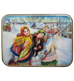 Народные промыслы ШК-55/ 81 Шкатулка «Гуляние» Лидяева Л.