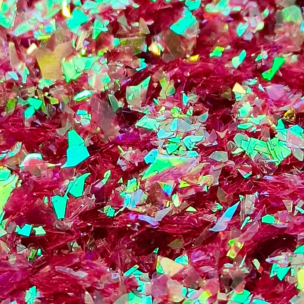 Хлопья Красный перламутр для дизайна ногтей, маникюра, бодиарта, макияжа...