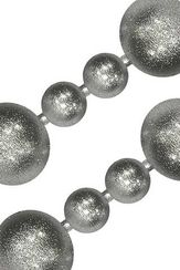 Украшение для высотной ёлки Бусы Искристые., 145 см, пластиковые, серебро, ПромЕлка, (БИП-145silver)