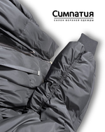 Стильная черная куртка с тканевыми вставками