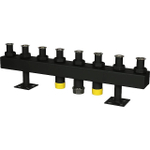 Коллектор котельной разводки STOUT DN32 - 2" на 4 контура 2" (черная сталь)