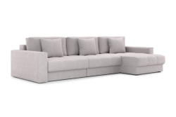 Диван угловой Блейз, тик-так, велюр, бежевый