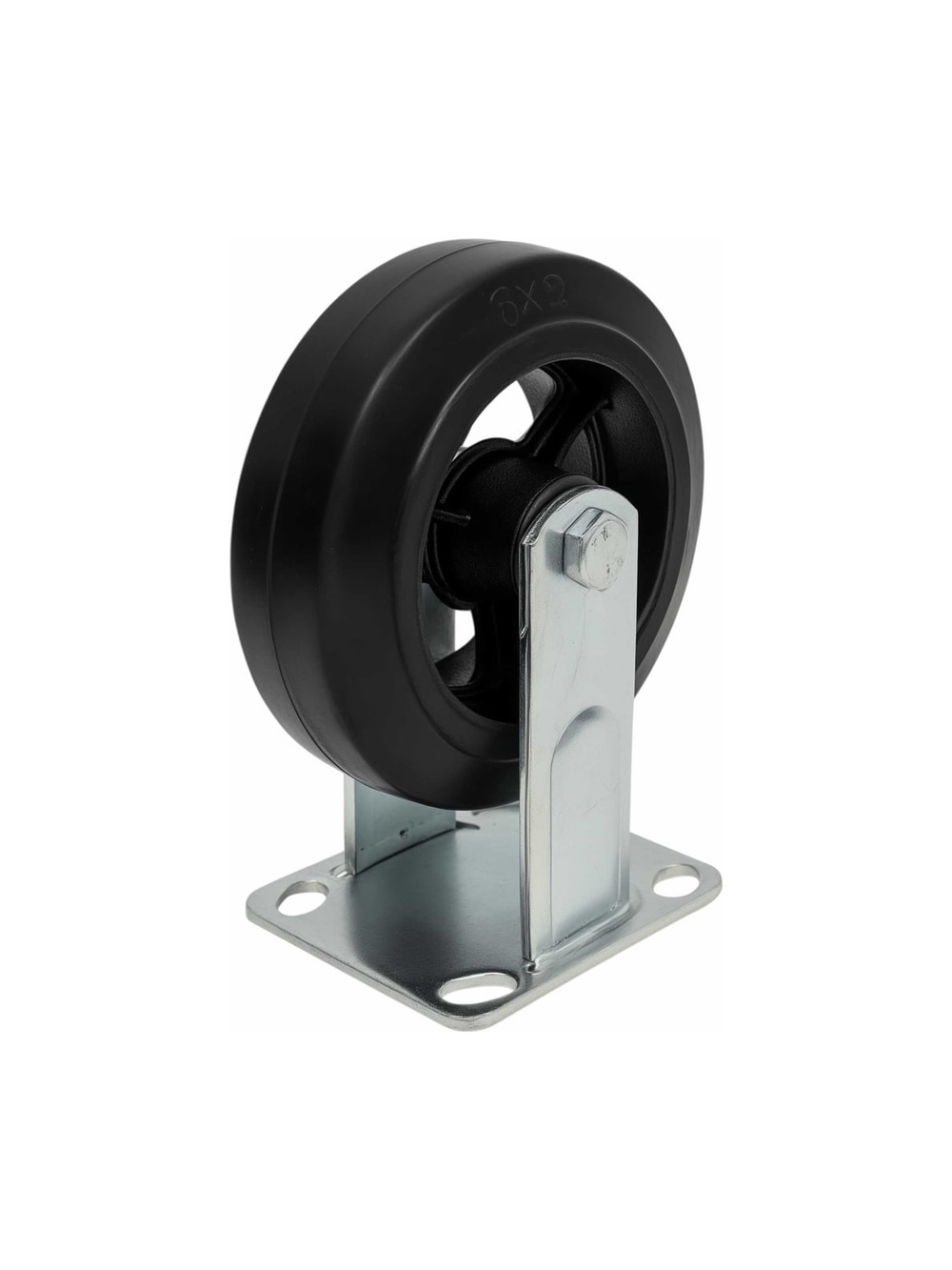 Колесо промышленное неповоротное с подшипником 160мм резина/чугун Gigant G-04-09-33