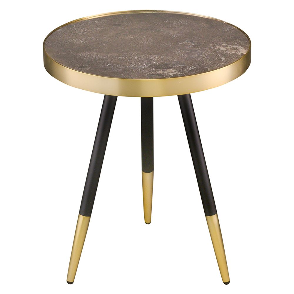 Столик Hedda, Ø40 см, черный/матовое золото