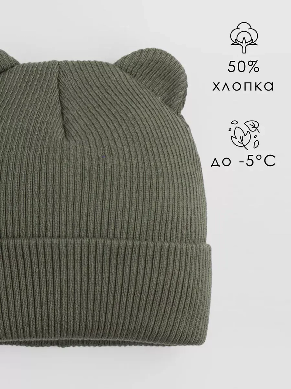 Шапка для мальчика с ушками осенняя