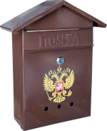 Почтовый ящик "Россия" Дом № 2 «ГЕРБ» (разные цвета)