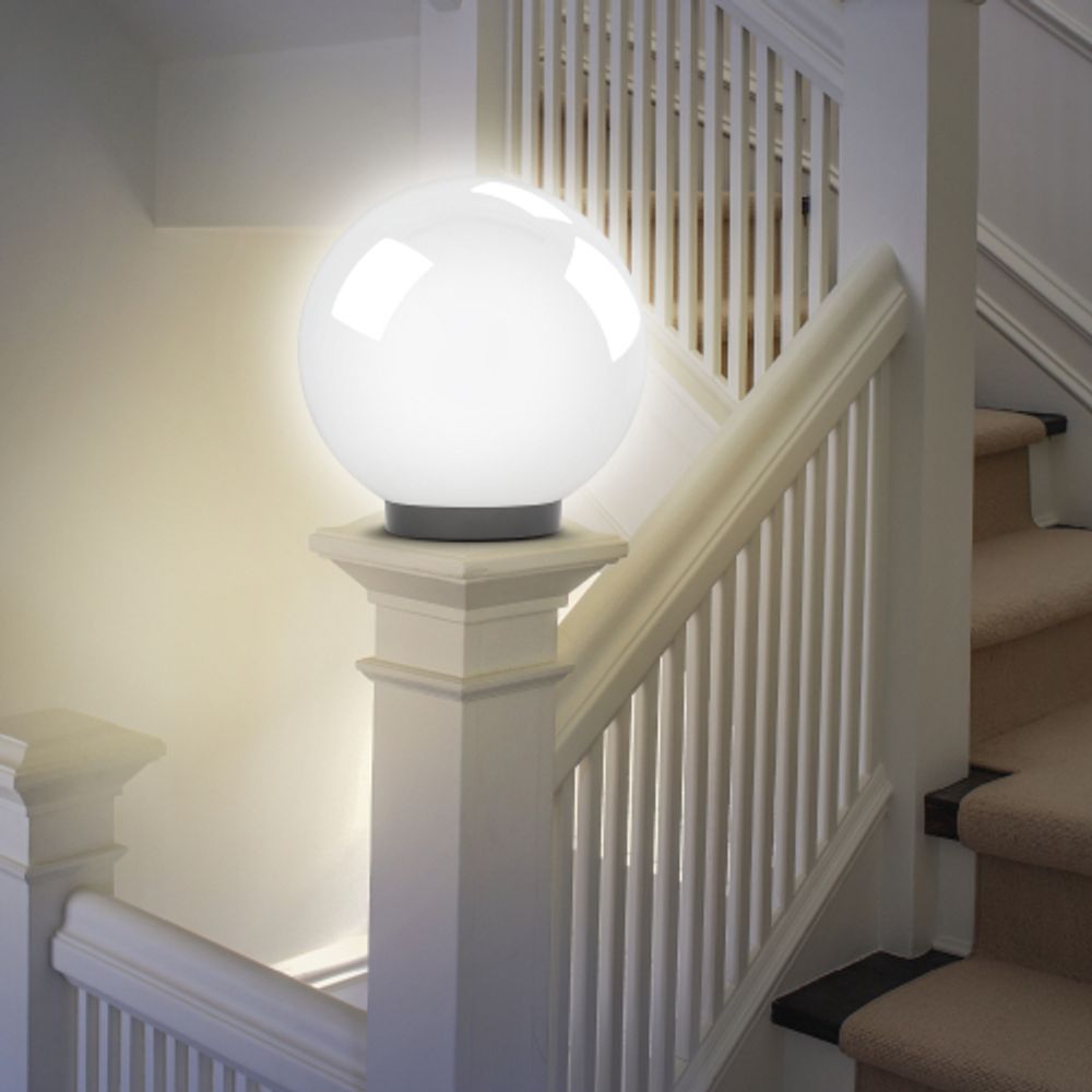 Садово-парковый светильник ЭРА НТУ 02-100-351 шар опаловый призма на опору / кронштейн IP44 Е27 max100Вт d350mm