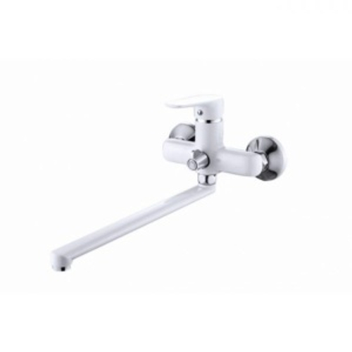 Смеситель VIKO ванна Ø35 (встроенный переключатель) L-33см, хром-белый/глянец