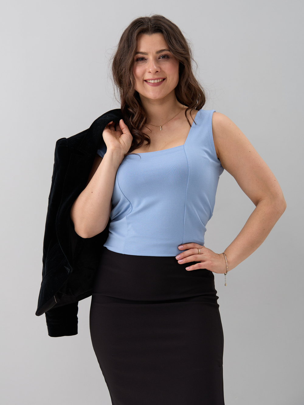 Майка М-040/серо-голубой