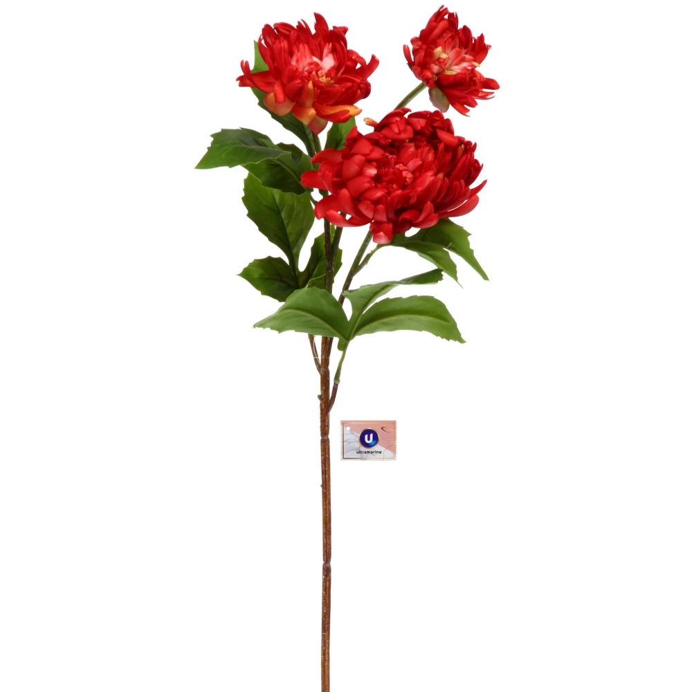 Цветок искусственный «Natur» 67см Пион красный