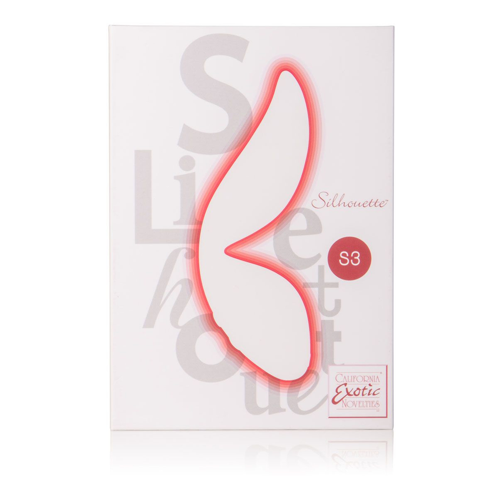 Красный вибромассажер Silhouette S3 - 12,75 см. (Цвет: красный)