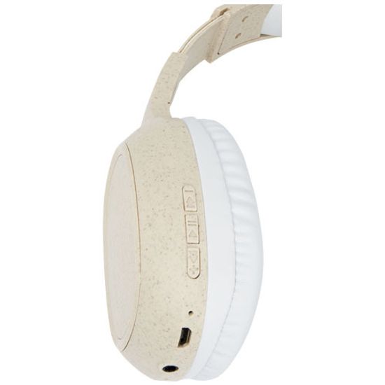 Наушники Bluetooth® Riff из пшеничной соломы с микрофоном