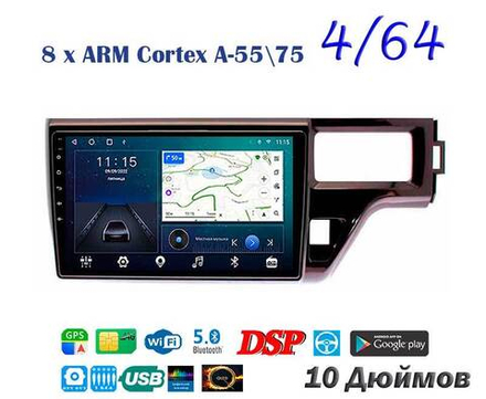 Topway TS10 4+32GB 8 ядер для Honda Stepwgn 2015-2021