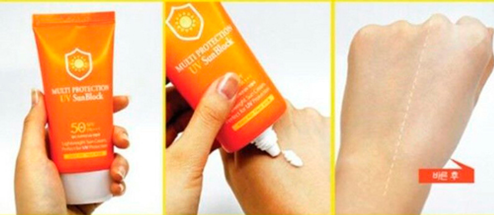 3W Clinic Multi Protection UV Sun Block SPF50+ PA+++ крем с интенсивной защитой от солнца
