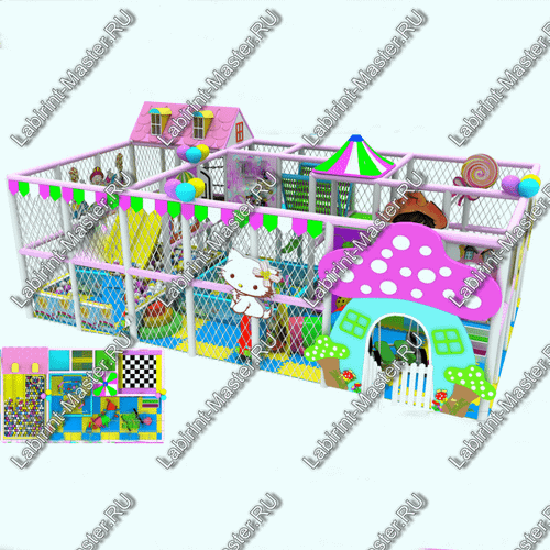 Детский игровой лабиринт "Кот и кошка"