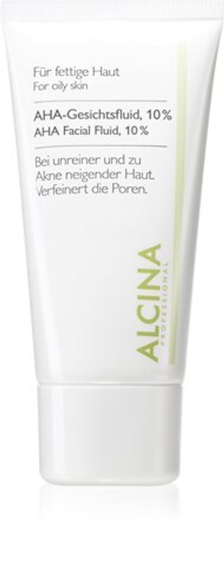 Alcina For Oily Skin - Флюид для лица с AHA-кислотами 10% /   50  ml  / GTIN 4008666342751