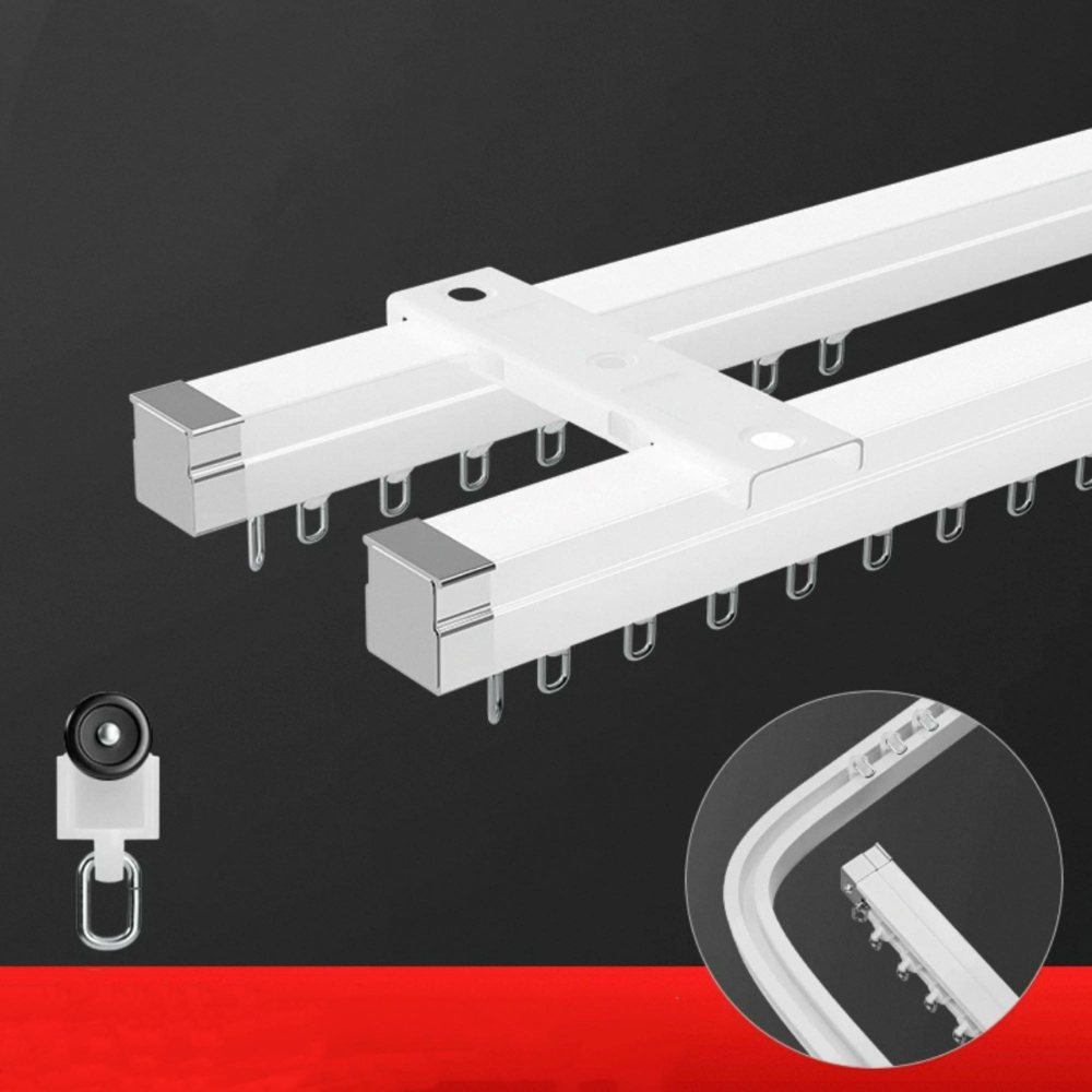 Гибкий карниз для штор, алюминиевый, потолочный/настенный