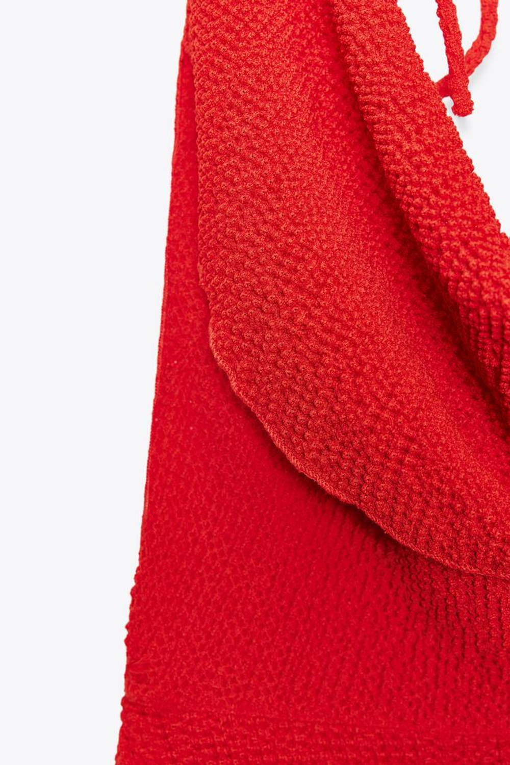 ZARA МНОГОСЛОЙНЫЙ ТОП, ЯРКИЙ КРАСНЫЙ