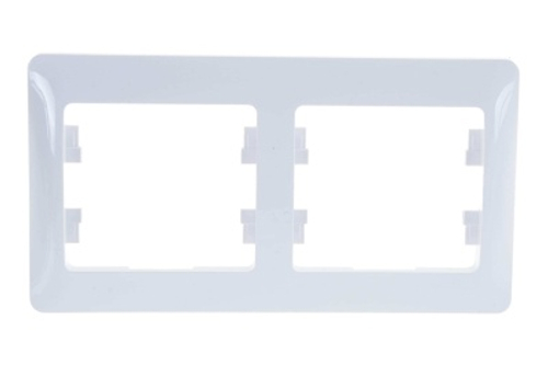 Рамка 2-ая Schneider Glossa горизонтальная белая