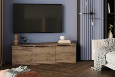 ТВ-тумба Лорена Пакс-4 Дуб Табачный U1147 165*44*45 см, Коричневый   Фиеста