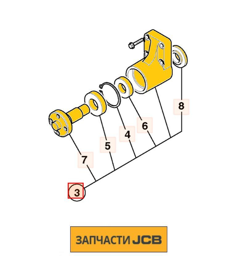 Шкив крыльчатки двигателя JCB 02/911560