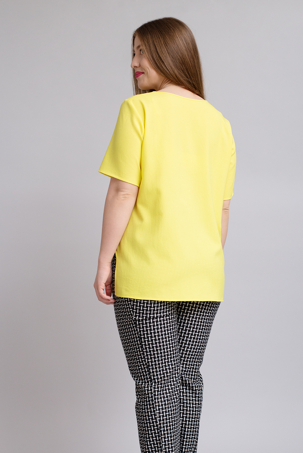 Блузка женская 3359АП, желтый #259Ж093359АП