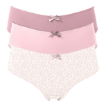 Набор из 3 розово-бежевых трусиков-шортов Olivia (Размер: L) (Цвет: разноцветный)