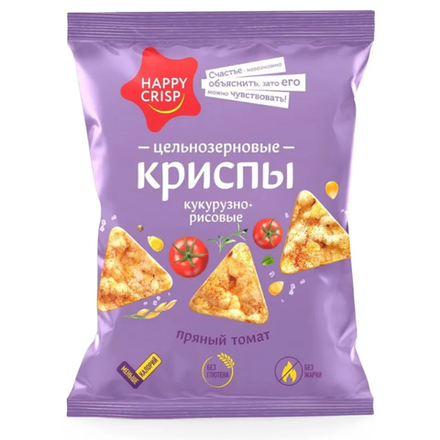 Чипсы кукурузно-рисовые Happy Crisp пряный аромат 50 гр