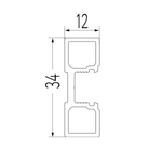 СТАНДАРТ Вертикальный профиль Twelve (5,40 м) черный матовый (RAL) (AS0819) Aristo