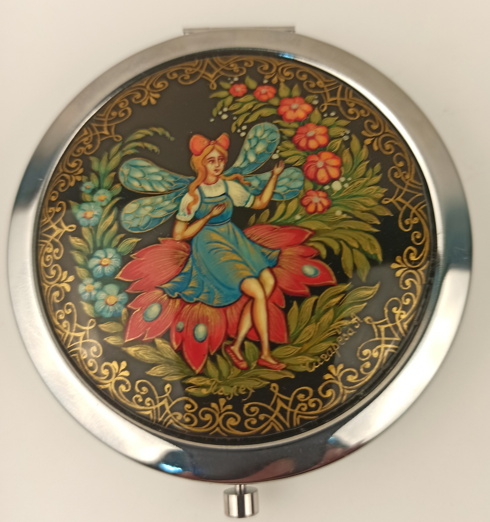 Ручное зеркало "Лето" №2  (худ. роспись)