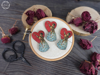 Магнит для игл "St. Valentines Vintage Postcard"