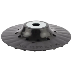 Тарелка опорная / оправка DEBEVER для фибровых кругов на УШМ 125 мм М14 (ребра и отверстия), жесткая