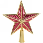Звезда на ёлку «Новогодний праздник» 15*18 см, Красный