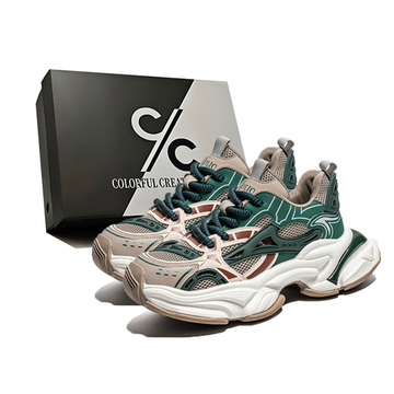 Colorful Creations Chunky Sneakers бежевый зеленый
