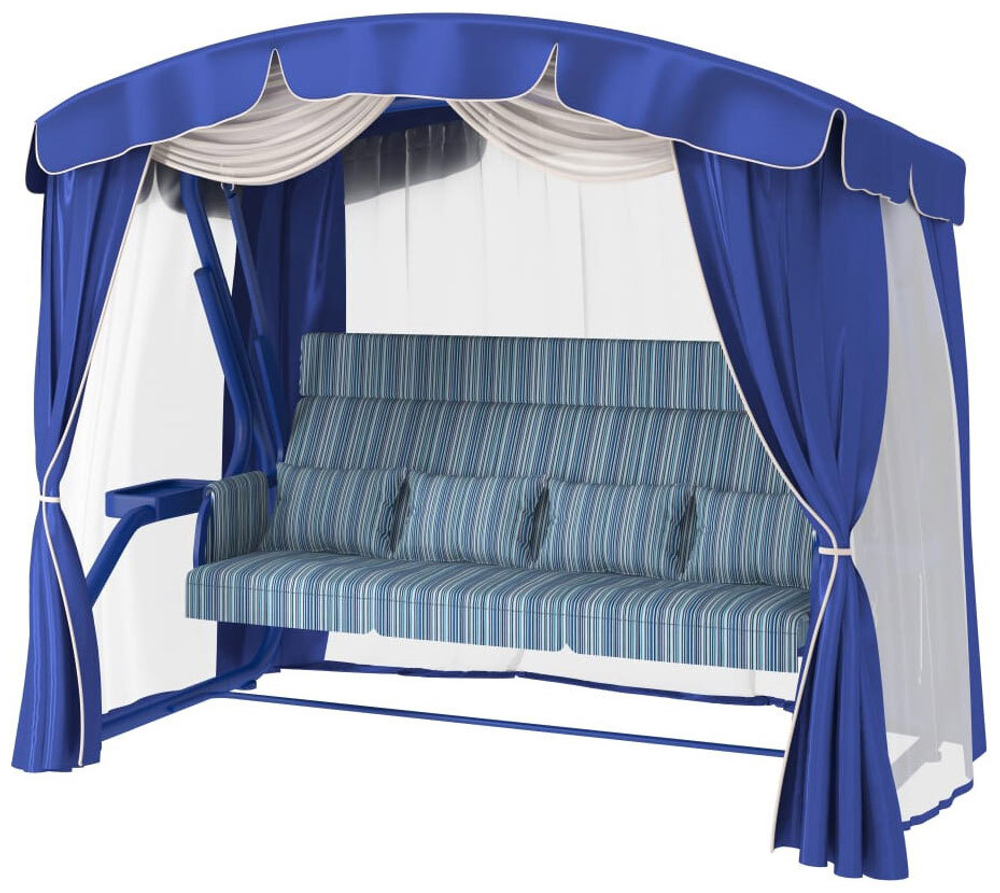 Садовые качели Redford «Бригантина Люкс Сапфир» с москитной сеткой