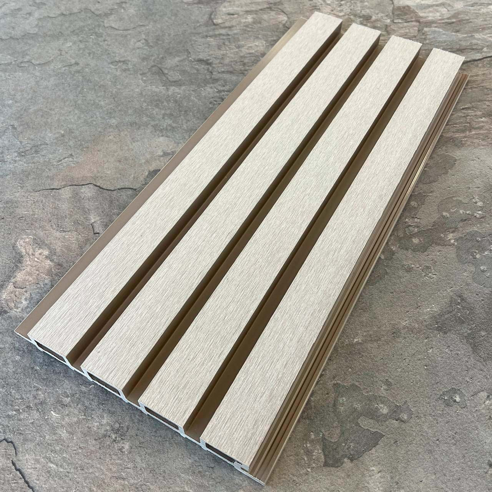 Фасадная реечная панель EasyDecking Wood-X 219х26х3010 Бежевый Шлифованная