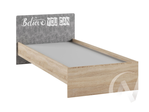 Кровать 0;9м Лофт Детская Колибри (дуб сонома/ателье светлое)