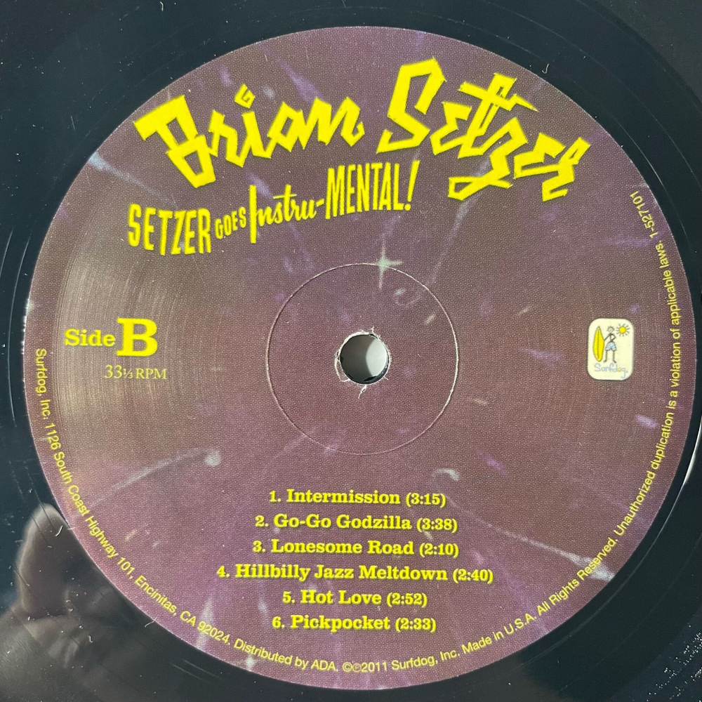 Винтажная виниловая пластинка LP Brian Setzer Setzer Goes Instru Mental (USA 2011)