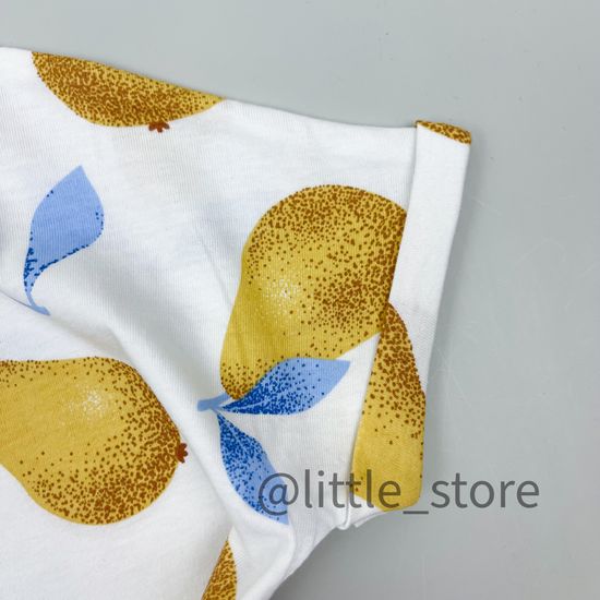 Футболка "Грушевый сад" хлопковая, груши на белом