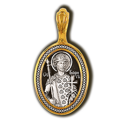 Образок св. Борис. Серебро 925°